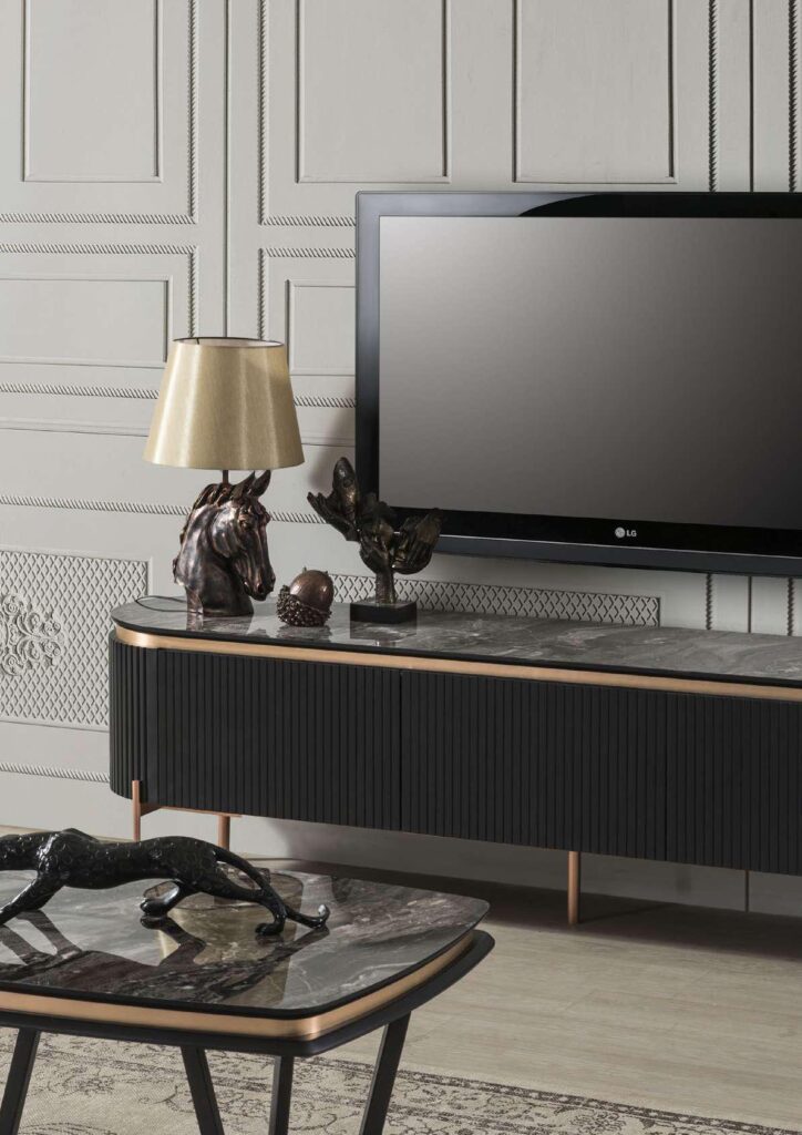 TESLA BLACK TV UNIT