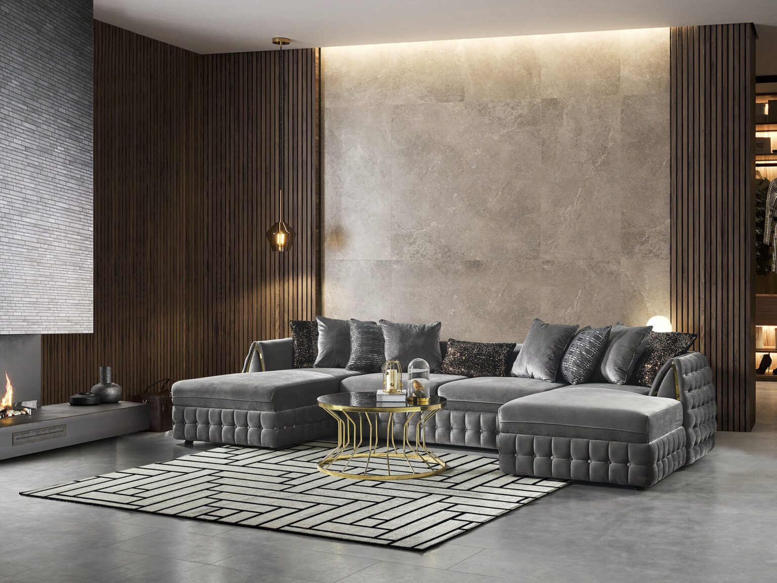 SİCİLYA GRAY SOFA SET