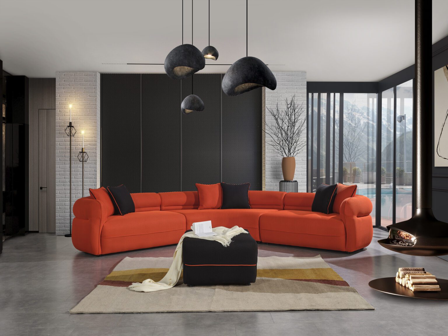 MANHATTAN SECTIONAL ORANGE